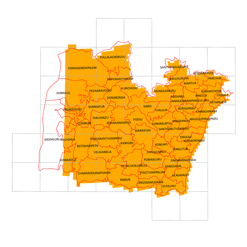 Storm surge inundation map for cyclone with wind speed